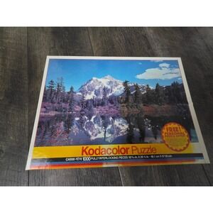 Vintage Kodacolor 1000‎ Piece Jigsaw Puzzle Mountain Lake Landscape Factory Seal